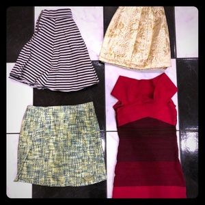 A bundle of skirts and body-con dress